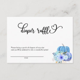 Pompoen Herfst Baby Shower | Luier Raffle Informatiekaartje