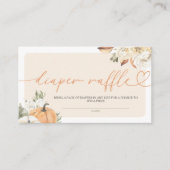 Pompoen Herfst Baby shower Luier Raffle Informatiekaartje (Voorkant)
