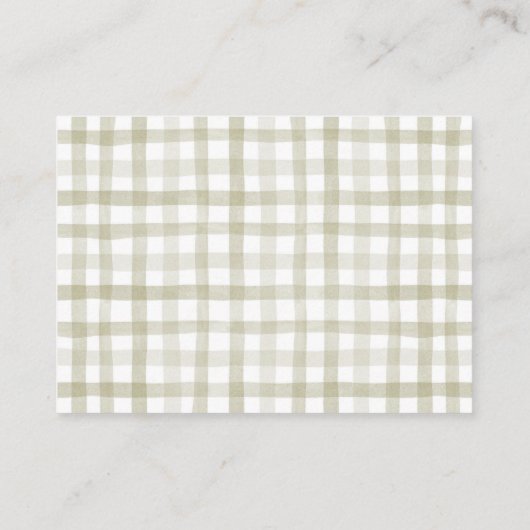 Pompoen Herfst Baby shower Luier Raffle Ticket Informatiekaartje (Achterkant)