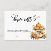 Pompoen Herfst Baby shower | Luierloof Informatiekaartje (Voorkant)