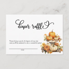 Pompoen Herfst Baby shower | Luierloof Informatiekaartje