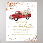 Pompoen Herfst Baby shower Mijn Water Broke Game Poster (Voorkant)