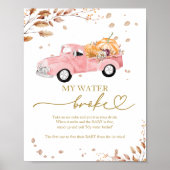 Pompoen Herfst Baby shower Mijn Water Broke Game Poster (Voorkant)