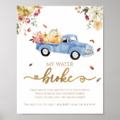 Pompoen Herfst Baby shower Mijn Water Broke Game S Poster (Voorkant)
