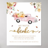 Pompoen Herfst Baby shower Mijn Water Broke Game S Poster (Voorkant)