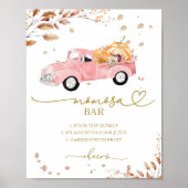 Pompoen Herfst Baby shower MOMosa Bar Sign Poster (Voorkant)