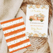 Pompoen Herfst Baby shower Oogst Dank u Bedankkaart