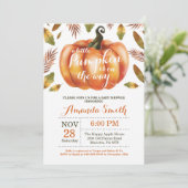 Pompoen Herfst Baby Shower Uitnodiging (Staand voorkant)