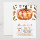 Pompoen Herfst Baby Shower Uitnodiging (Voorkant / Achterkant)