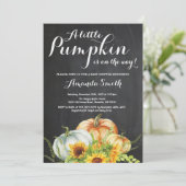 Pompoen Herfst Baby Shower Uitnodiging (Staand voorkant)