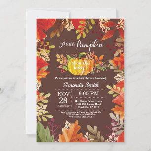Pompoen Herfst Baby Shower Uitnodiging
