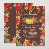 Pompoen Herfst Baby Shower Uitnodiging (Voorkant / Achterkant)