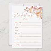 Pompoen Herfst Baby shower Voorspellingen Spel Kaa Kaart (Voorkant)