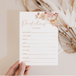 Pompoen Herfst Baby shower Voorspellingen Spel Kaa Kaart