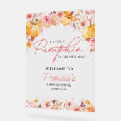 Pompoen Herfst Baby Shower Welkom Bord (Hoek)