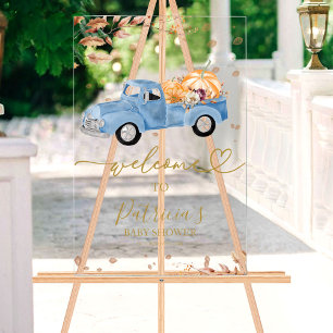 Pompoen Herfst Baby Shower Welkom Bord