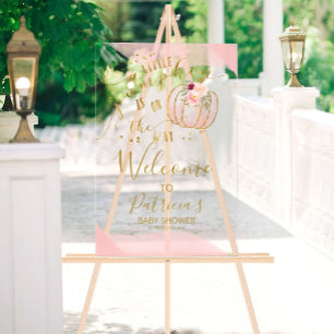 Pompoen Herfst Baby Shower Welkom Bord