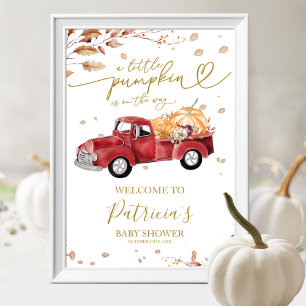 Pompoen Herfst Baby Shower Welkom Bord Poster
