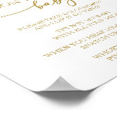 Pompoen Herfst Baby shower Zeg niet Baby Game Sign Poster (Hoek)