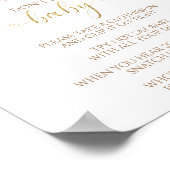 Pompoen Herfst Baby shower Zeg niet Baby Game Sign Poster (Hoek)