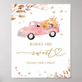 Pompoen Herfst Baby's zijn Sweet Sign Poster (Voorkant)