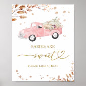 Pompoen Herfst Baby's zijn Sweet Sign Poster (Voorkant)