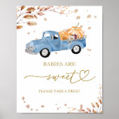 Pompoen Herfst Baby's Zijn Zoete Teken Poster (Voorkant)