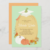 Pompoen Herfst Basisschool Afsluitingsfeestje Kaart (Voorkant / Achterkant)