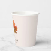 Pompoen Herfst Blauw Roze Verjaardag Papieren Bekers (Links)