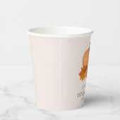 Pompoen Herfst Blauw Roze Verjaardag Papieren Bekers (Rechts)