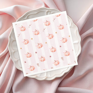 Pompoen Herfst Bloem Meisje Baby Shower Servet