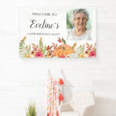 Pompoen Herfst Bloemen 100ste Verjaardag Welkom Spandoek (Insitu)