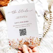 Pompoen Herfst Bloemen Baby Shower Details Kaart