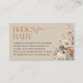 Pompoen Herfst Bloemen Boeken voor Baby Informatiekaartje (Voorkant)