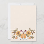 Pompoen Herfst Bloemen Herfstdobbelstenen Bunco Pa Kaart (Achterkant)