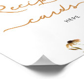 Pompoen Herfst Bloemen Laat je recept Kaart hier Poster (Hoek)