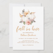 Pompoen Herfst Bloemen Vrijgezellenfeest Kaart (Voorkant)