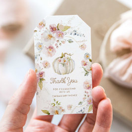 Pompoen Herfst Bloemengunst Dank u Cadeaulabel