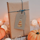 Pompoen Herfst Bloemvormig Monogram Baby shower Cadeaulabel