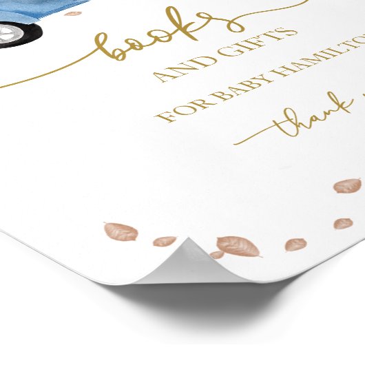 Pompoen Herfst Boeken voor Baby Sign Poster (Hoek)