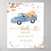 Pompoen Herfst Boeken voor Baby Sign Poster (Voorkant)