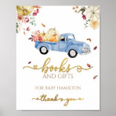 Pompoen Herfst Boeken voor Baby Sign Poster (Voorkant)