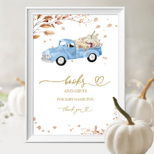 Pompoen Herfst Boeken voor Baby Sign Poster