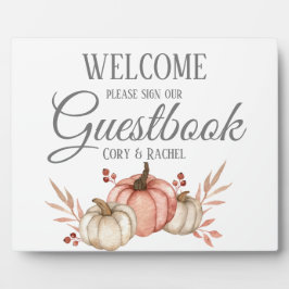 pompoen Herfst Bouquet Guestbook Tabletop Fotoplaat