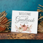  pompoen Herfst Bouquet Guestbook Tabletop Fotoplaat (Zijkant)