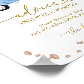 Pompoen Herfst Boy Baby shower Advies & Wishes Sig Poster (Hoek)