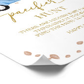 Pompoen Herfst Boy Baby shower Fopspeen Hunt Teken Poster (Hoek)