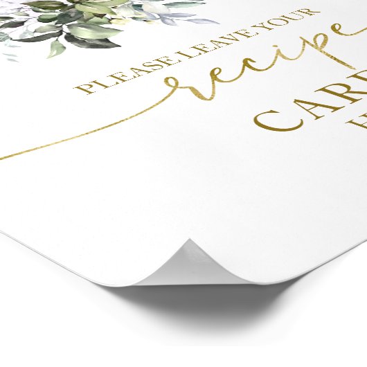 Pompoen Herfst Bruidsfeest Receptkaartjes Bord Poster (Hoek)