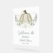 Pompoen Herfst Bruidsuitnodiging Acryl Welkomstbor Bord (Hoek)