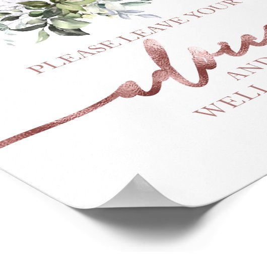 Pompoen Herfst Bruiloft Advies Wensen Bord Poster (Hoek)